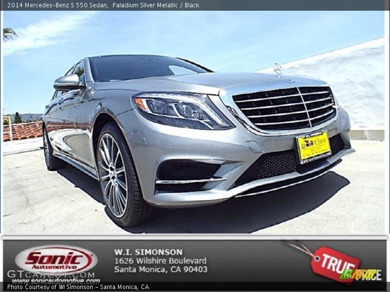 Paladium Silver Metallic / Black 2014 Mercedes-Benz S 550 Sedan