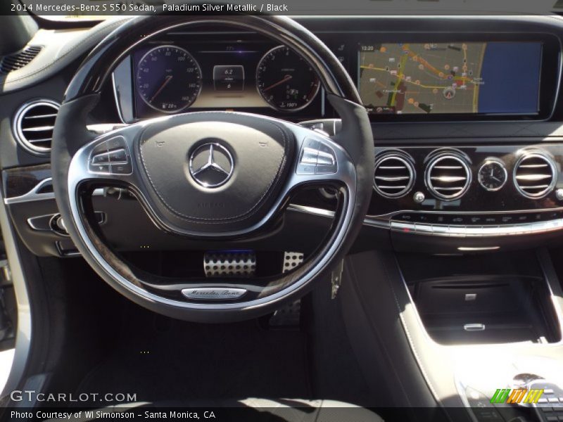 Paladium Silver Metallic / Black 2014 Mercedes-Benz S 550 Sedan