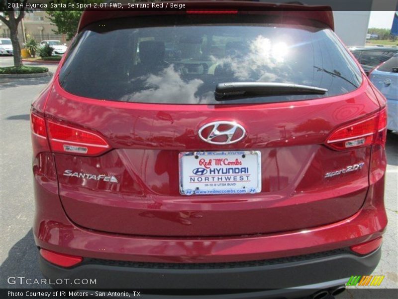 Serrano Red / Beige 2014 Hyundai Santa Fe Sport 2.0T FWD