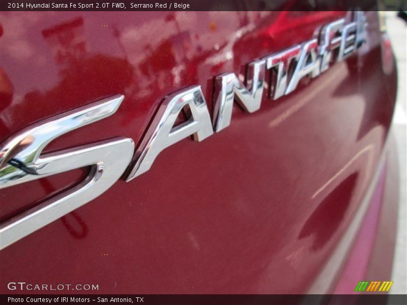 Serrano Red / Beige 2014 Hyundai Santa Fe Sport 2.0T FWD