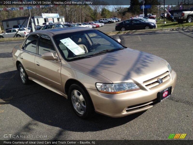 Naples Gold Metallic / Ivory 2002 Honda Accord EX V6 Sedan