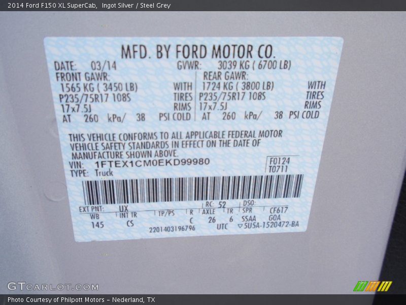 Ingot Silver / Steel Grey 2014 Ford F150 XL SuperCab