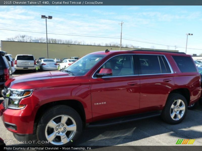 Crystal Red Tintcoat / Cocoa/Dune 2015 Chevrolet Tahoe LT 4WD