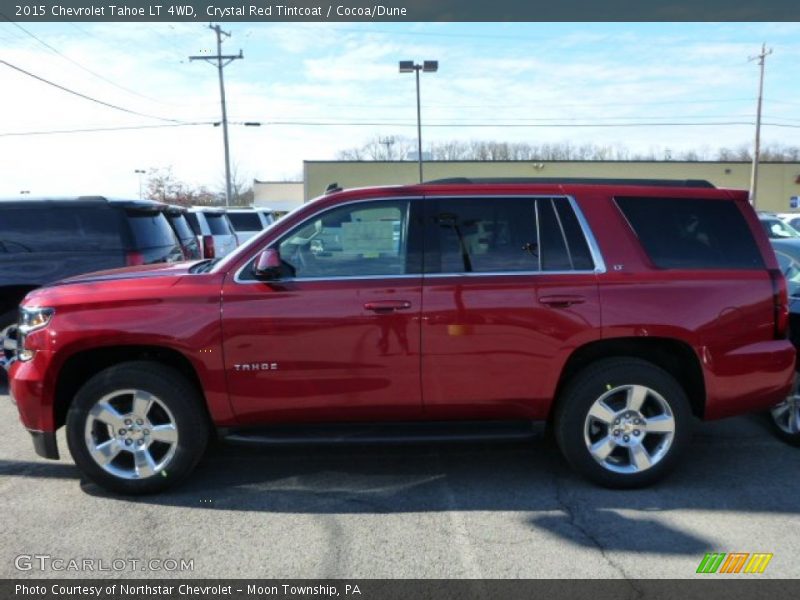 Crystal Red Tintcoat / Cocoa/Dune 2015 Chevrolet Tahoe LT 4WD