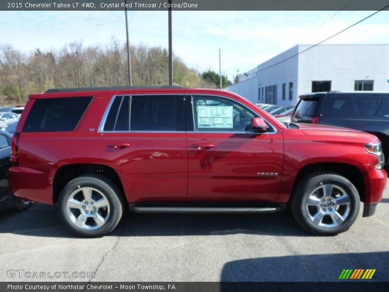 Crystal Red Tintcoat / Cocoa/Dune 2015 Chevrolet Tahoe LT 4WD