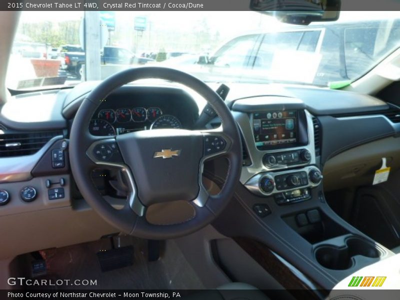 Crystal Red Tintcoat / Cocoa/Dune 2015 Chevrolet Tahoe LT 4WD