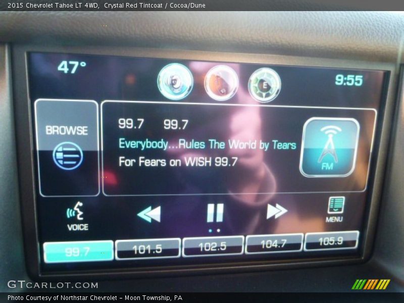 Crystal Red Tintcoat / Cocoa/Dune 2015 Chevrolet Tahoe LT 4WD