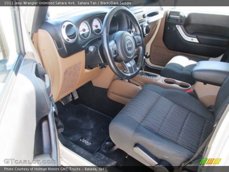  2011 Wrangler Unlimited Sahara 4x4 Black/Dark Saddle Interior