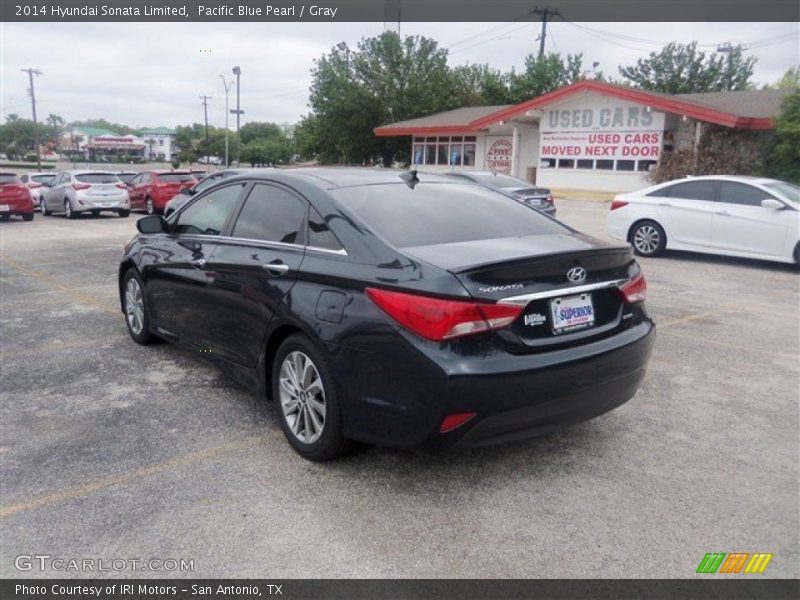 Pacific Blue Pearl / Gray 2014 Hyundai Sonata Limited