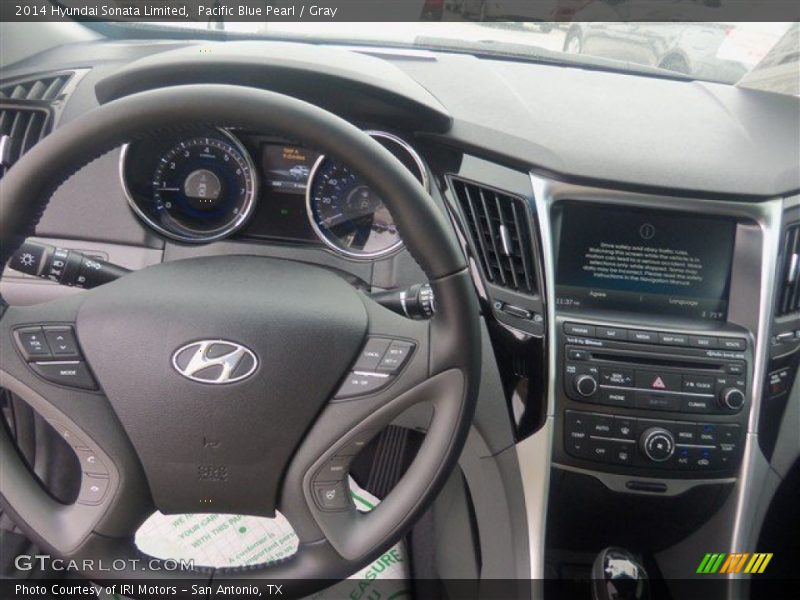Pacific Blue Pearl / Gray 2014 Hyundai Sonata Limited
