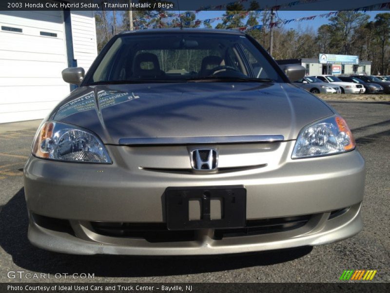 Titanium Metallic / Beige 2003 Honda Civic Hybrid Sedan
