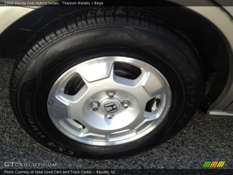 Titanium Metallic / Beige 2003 Honda Civic Hybrid Sedan
