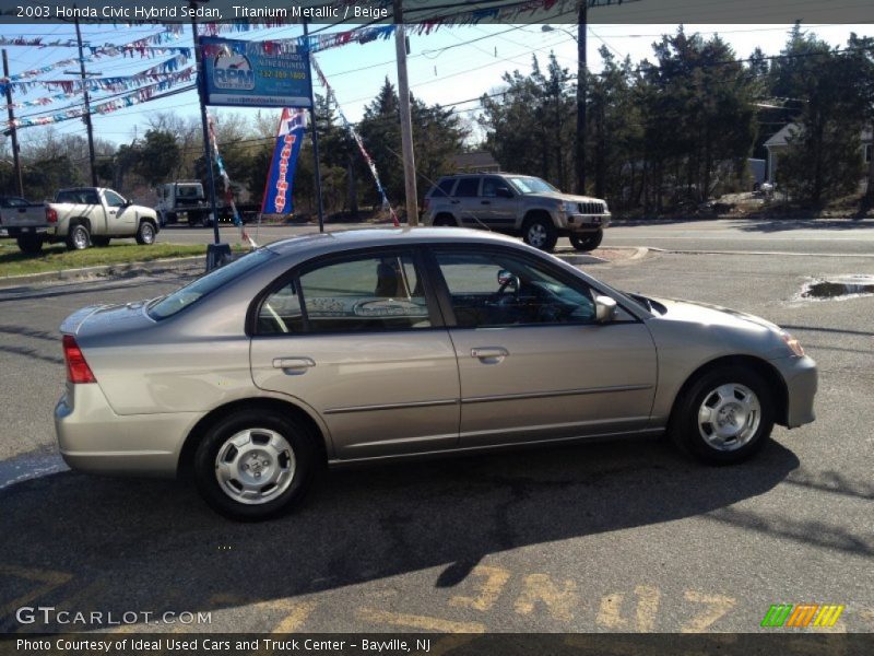 Titanium Metallic / Beige 2003 Honda Civic Hybrid Sedan