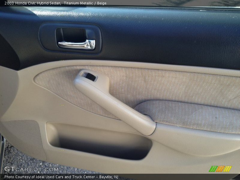 Titanium Metallic / Beige 2003 Honda Civic Hybrid Sedan