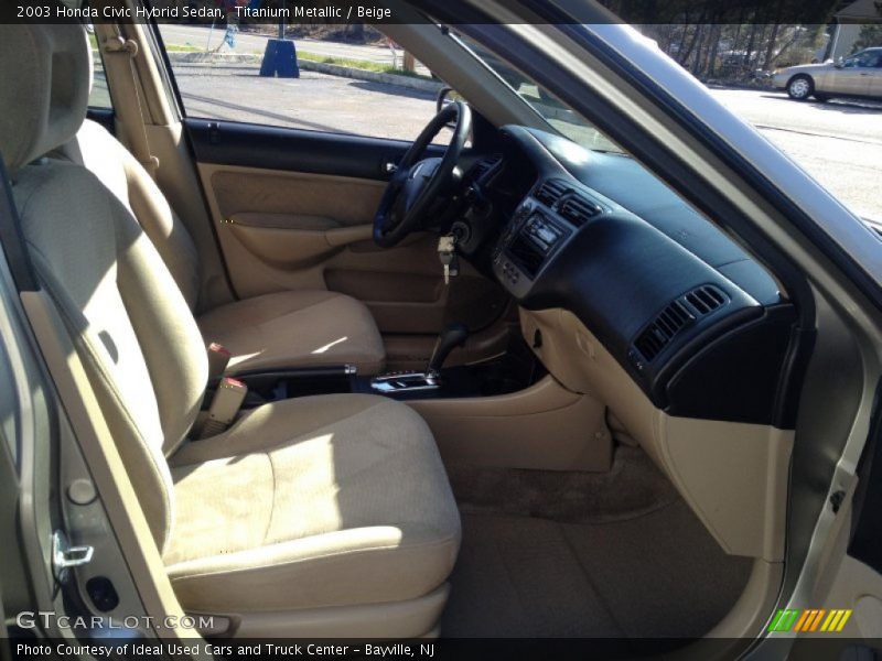 Titanium Metallic / Beige 2003 Honda Civic Hybrid Sedan