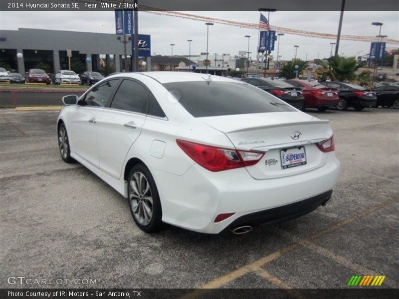 Pearl White / Black 2014 Hyundai Sonata SE