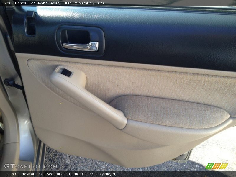 Titanium Metallic / Beige 2003 Honda Civic Hybrid Sedan