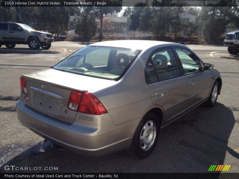 Titanium Metallic / Beige 2003 Honda Civic Hybrid Sedan