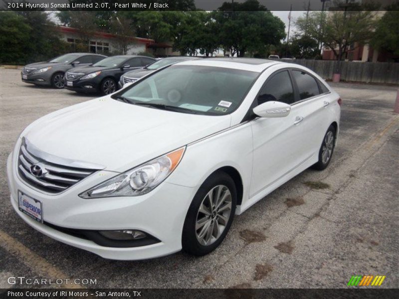 Pearl White / Black 2014 Hyundai Sonata Limited 2.0T