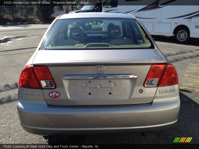 Titanium Metallic / Beige 2003 Honda Civic Hybrid Sedan