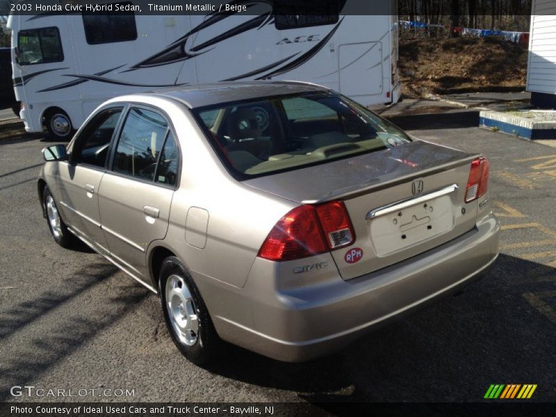Titanium Metallic / Beige 2003 Honda Civic Hybrid Sedan