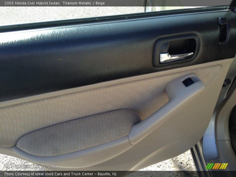 Titanium Metallic / Beige 2003 Honda Civic Hybrid Sedan