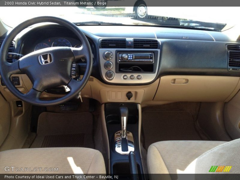 Titanium Metallic / Beige 2003 Honda Civic Hybrid Sedan