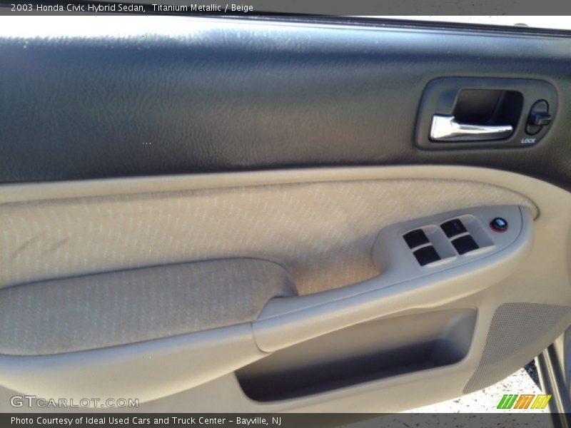 Titanium Metallic / Beige 2003 Honda Civic Hybrid Sedan