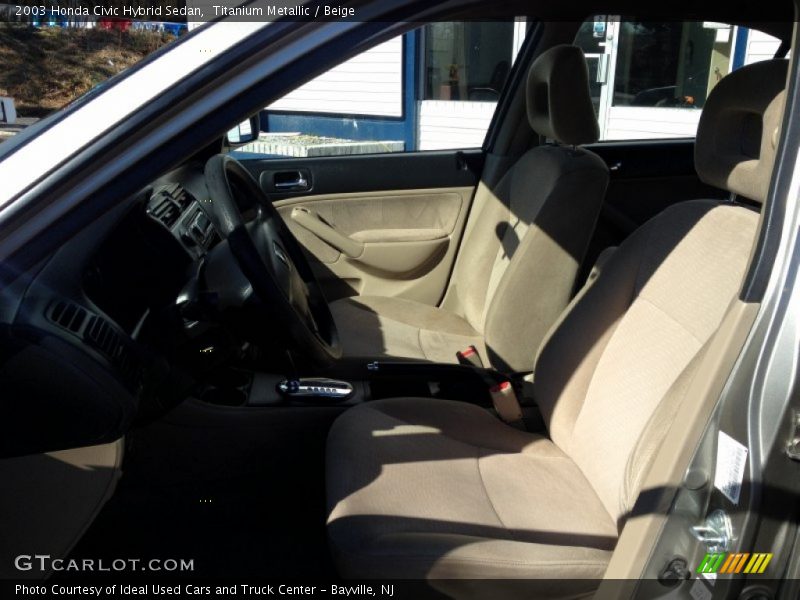 Titanium Metallic / Beige 2003 Honda Civic Hybrid Sedan