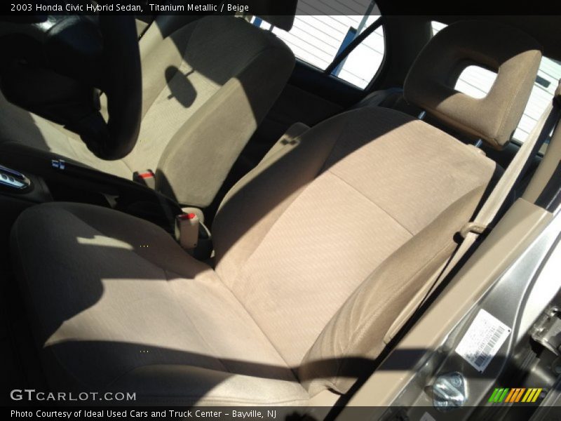 Titanium Metallic / Beige 2003 Honda Civic Hybrid Sedan