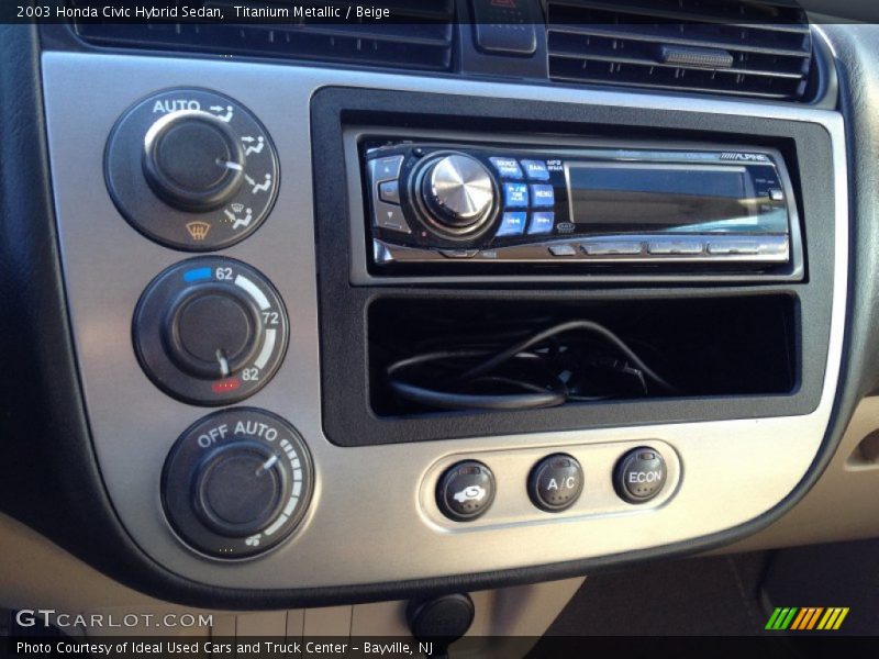 Titanium Metallic / Beige 2003 Honda Civic Hybrid Sedan