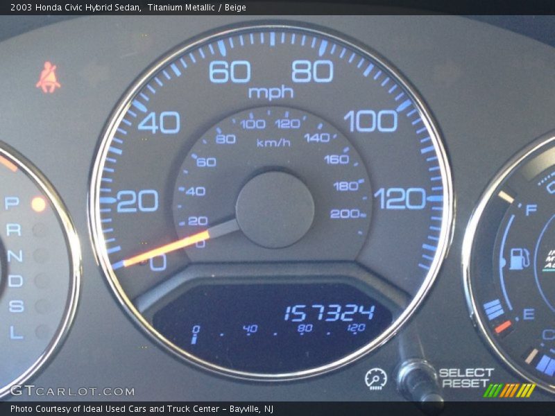 Titanium Metallic / Beige 2003 Honda Civic Hybrid Sedan
