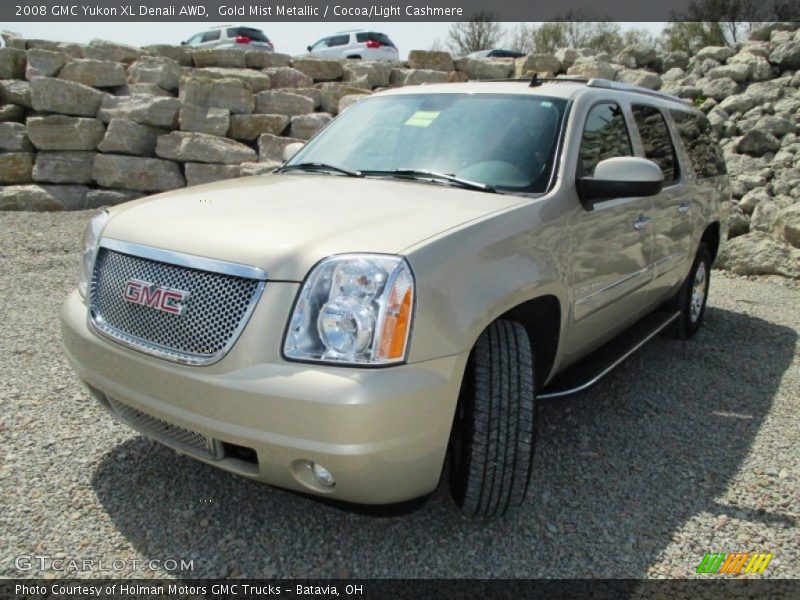 Gold Mist Metallic / Cocoa/Light Cashmere 2008 GMC Yukon XL Denali AWD