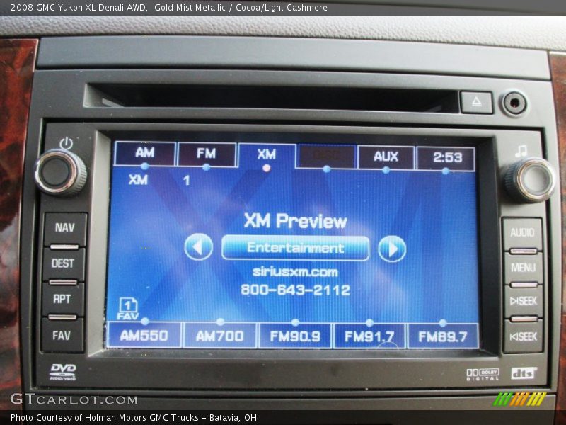 Gold Mist Metallic / Cocoa/Light Cashmere 2008 GMC Yukon XL Denali AWD