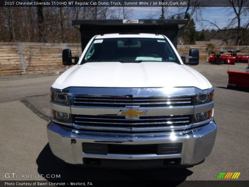 Summit White / Jet Black/Dark Ash 2015 Chevrolet Silverado 3500HD WT Regular Cab Dump Truck