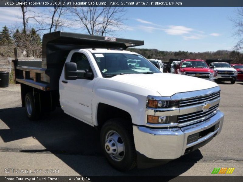 Summit White / Jet Black/Dark Ash 2015 Chevrolet Silverado 3500HD WT Regular Cab Dump Truck