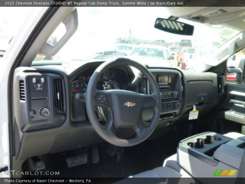 Summit White / Jet Black/Dark Ash 2015 Chevrolet Silverado 3500HD WT Regular Cab Dump Truck
