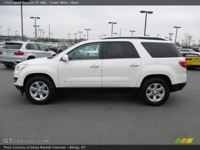 Cream White / Black 2009 Saturn Outlook XR AWD