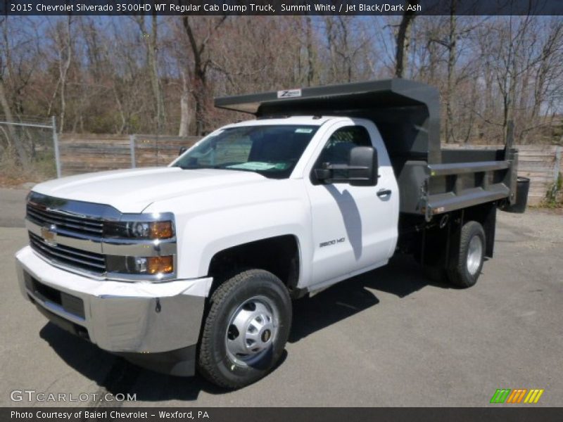 Summit White / Jet Black/Dark Ash 2015 Chevrolet Silverado 3500HD WT Regular Cab Dump Truck