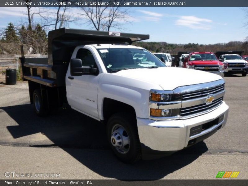 Summit White / Jet Black/Dark Ash 2015 Chevrolet Silverado 3500HD WT Regular Cab Dump Truck