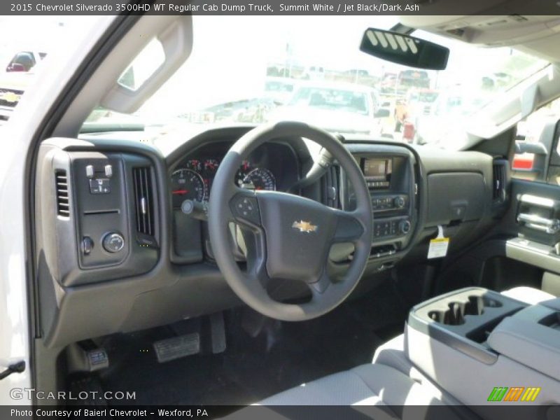 Summit White / Jet Black/Dark Ash 2015 Chevrolet Silverado 3500HD WT Regular Cab Dump Truck