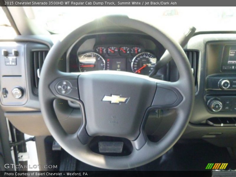 Summit White / Jet Black/Dark Ash 2015 Chevrolet Silverado 3500HD WT Regular Cab Dump Truck