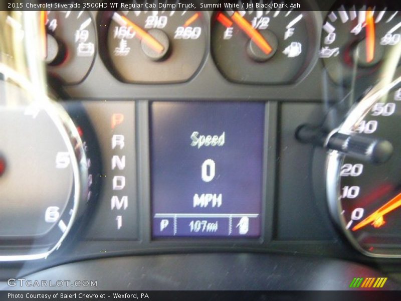 Summit White / Jet Black/Dark Ash 2015 Chevrolet Silverado 3500HD WT Regular Cab Dump Truck