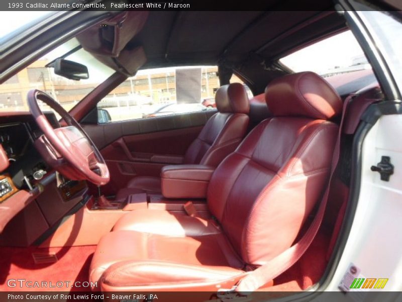 Front Seat of 1993 Allante Convertible
