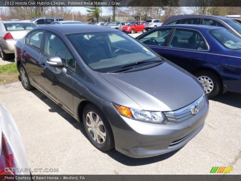 Polished Metal Metallic / Gray 2012 Honda Civic Hybrid-L Sedan