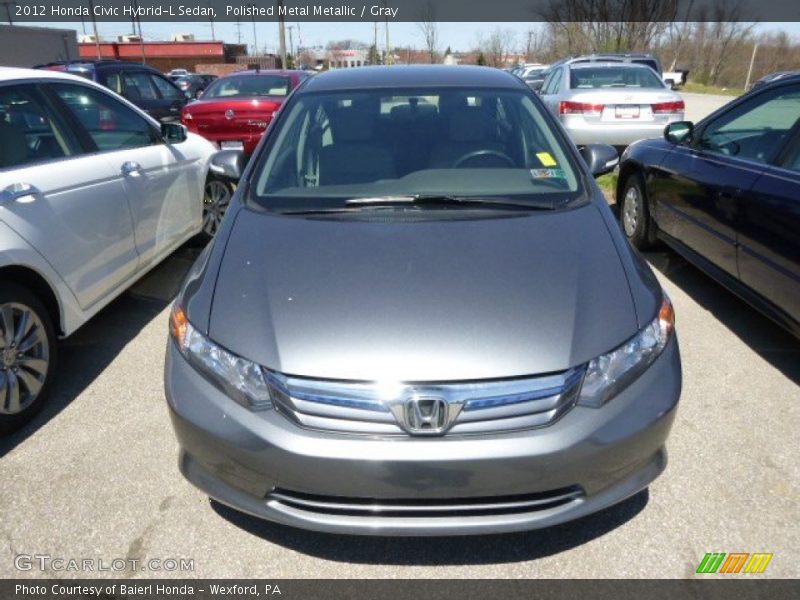 Polished Metal Metallic / Gray 2012 Honda Civic Hybrid-L Sedan