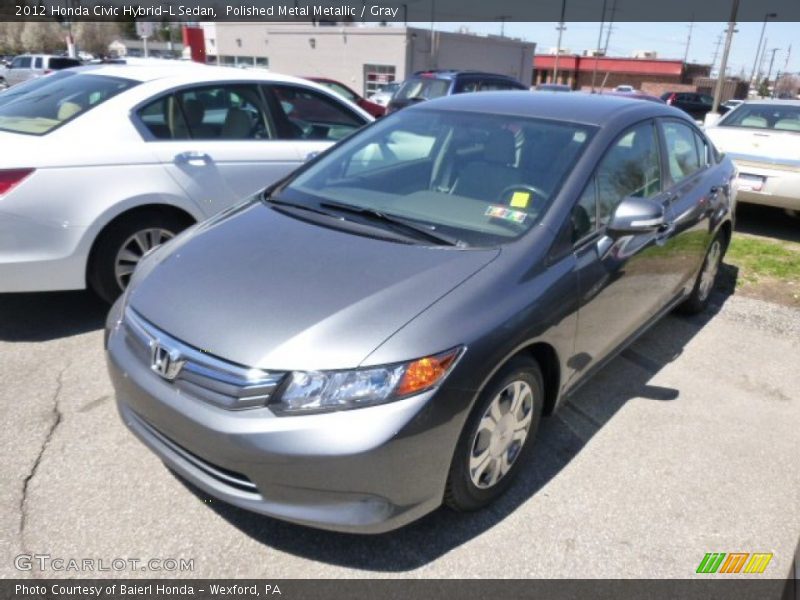 Polished Metal Metallic / Gray 2012 Honda Civic Hybrid-L Sedan