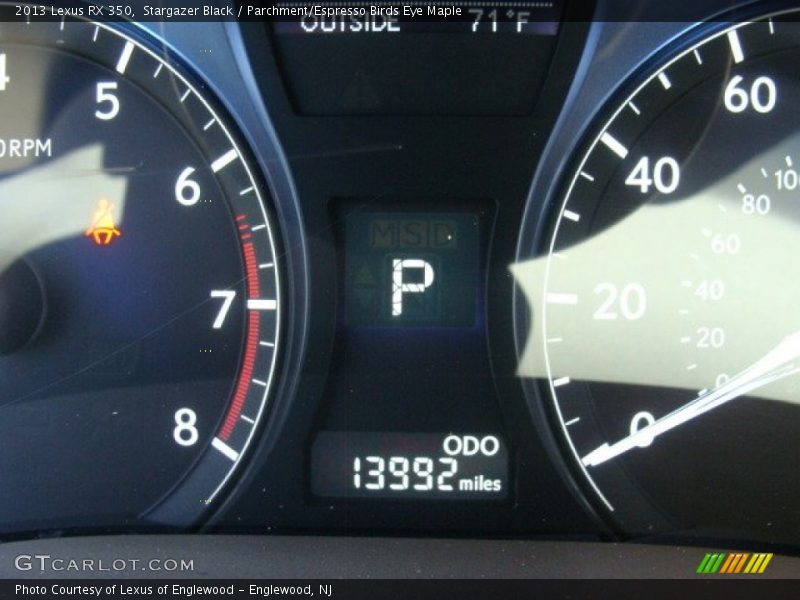 Stargazer Black / Parchment/Espresso Birds Eye Maple 2013 Lexus RX 350