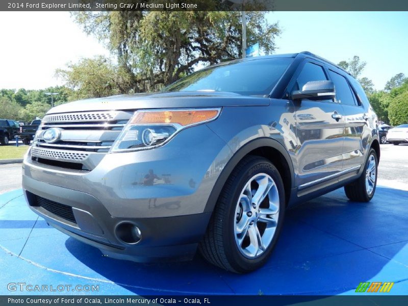Sterling Gray / Medium Light Stone 2014 Ford Explorer Limited