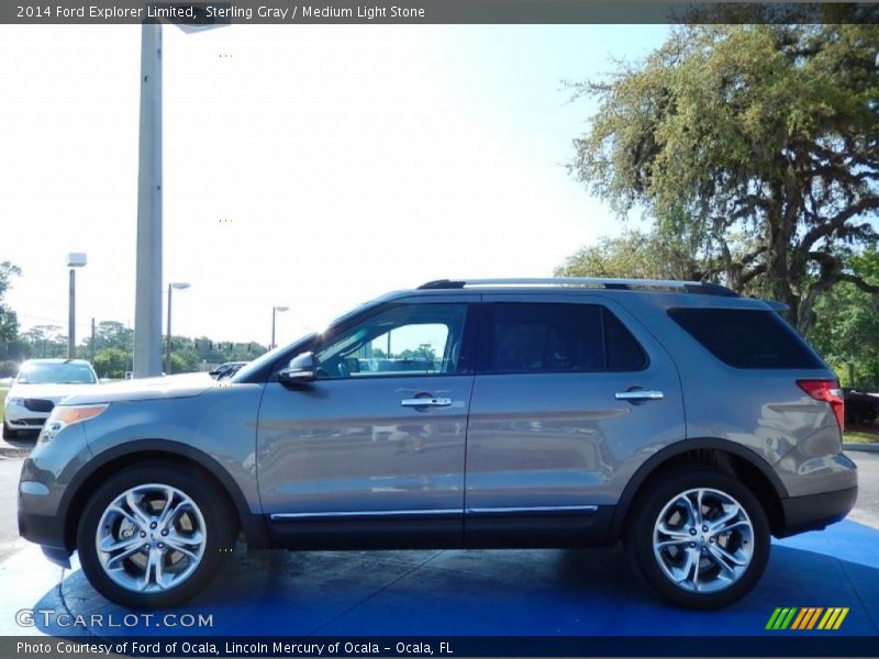 Sterling Gray / Medium Light Stone 2014 Ford Explorer Limited